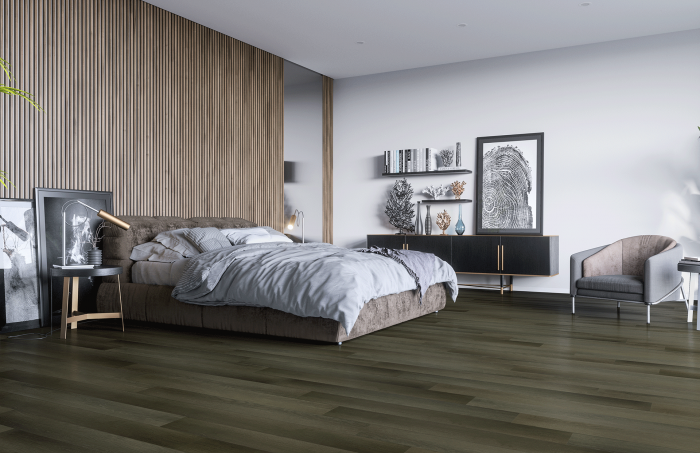 Кварцевый ламинат Home Expert - Дуб Ночной Лес 2187-03